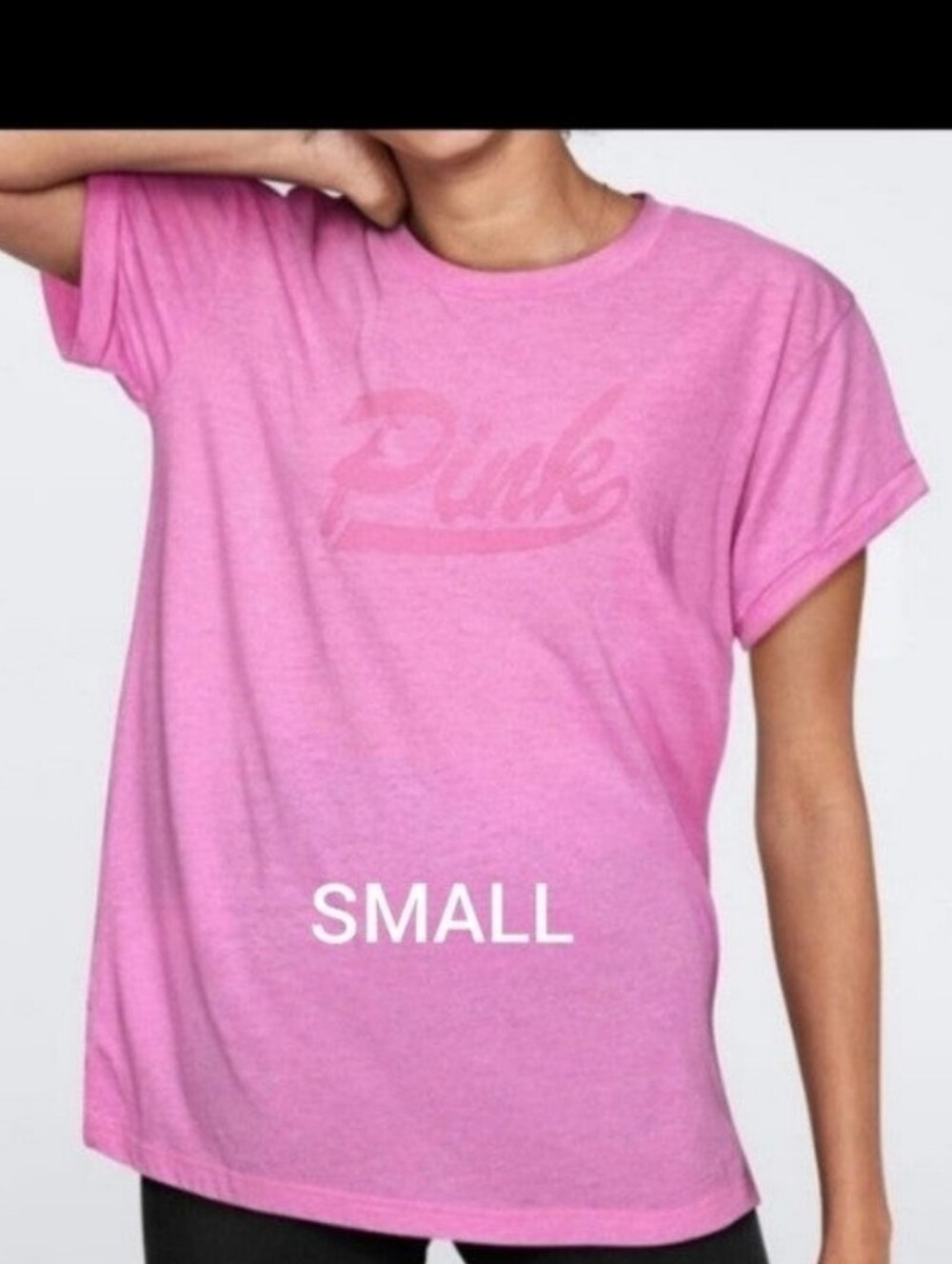 NEW SZ SMALL VS PINK CAMPUS TEE.